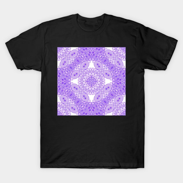 pointillist kaleidoscope in purple T-Shirt by hereswendy